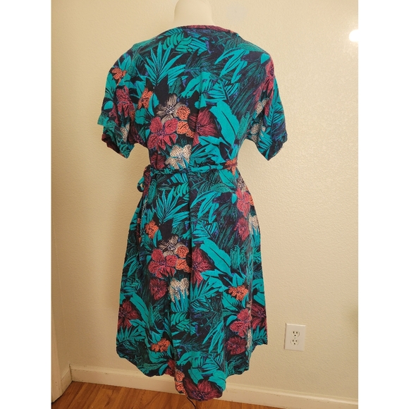 Womens Ann Taylor Loft linen floral Hawaiian dress xxs - Picture 4 of 8